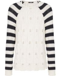 Balmain - Cable Knit Jumper - Lyst