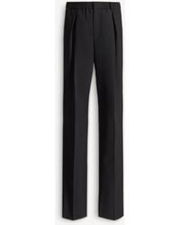 Balmain - Wool Trousers With Elasticated Waist - Lyst