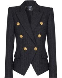 Balmain - 6-Buttons Tweed Jacket - Lyst