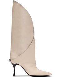 Balmain - Twist Heeled Leather Boots - Lyst