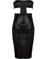 Balmain - Strapless Lambskin Dress - Lyst