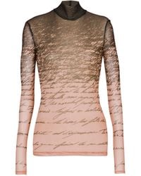 Balmain - Langärmeliges Top Mit „Lettre D'Amour"-Print - Lyst