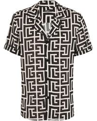 Balmain - Short-Sleeved Monogrammed Shirt - Lyst