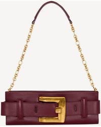 Balmain - Anthem Calfskin Leather Clutch - Lyst