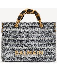 Balmain - 1945 Soft Tweed Tote Bag - Lyst