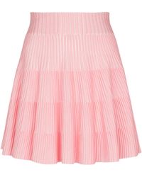 Balmain - A-Line Textured Knit Skirt - Lyst