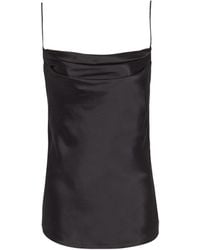 Balmain - Draped Satin Top - Lyst