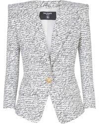 Balmain - 1-Button Jacket With "Love Letter" Print - Lyst