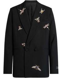 Balmain - Embroidered Wool And Crystal Insect Jacket - Lyst