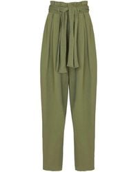 Balmain - Twill High-Waisted Trousers - Lyst