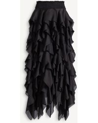 Balmain - Gonna Lunga Con Volant - Lyst