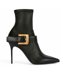Balmain - Anthem Stretch Leather Ankle Boots - Lyst