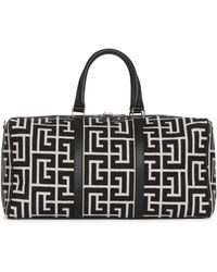 Balmain - Travel Bag With Jacquard Maxi Monogram - Lyst
