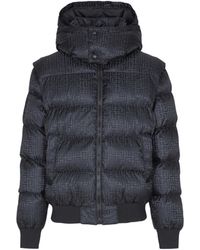 Balmain - Cropped Monogram Jacquard Padded Jacket - Lyst
