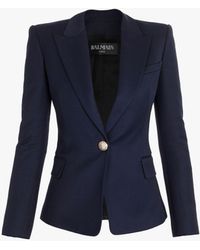 balmain single button blazer