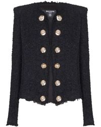 Balmain - Edge-To-Edge Tweed Jacket - Lyst