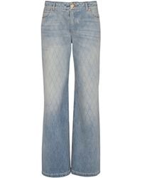Balmain - Diamond Denim Straight-Fit Jeans - Lyst