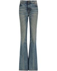 Balmain - Straight-Leg Faded Denim Jeans - Lyst