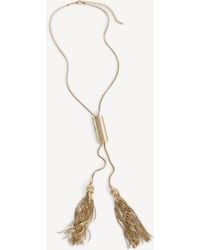 Balmain - Long Brass Tassel Necklace - Lyst