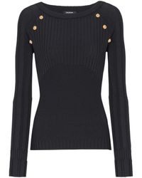 Balmain - Knit Top With Buttons - Lyst
