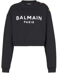 Balmain - Printed Paris Sweatshirt - Lyst