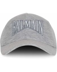 Balmain - Embroidered Jersey Cap - Lyst