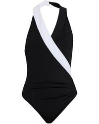 Balmain - Two-Tone One-Piece Swimsuit - Lyst