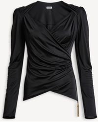 Balmain - Draped Flowing Jersey Top - Lyst