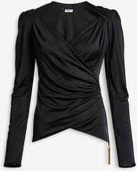 Balmain - Draped Flowing Jersey Top - Lyst