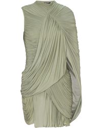 Balmain - Draped Flowing Jersey Dress - Lyst