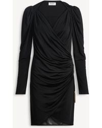 Balmain - Draped Flowing Jersey Dress - Lyst