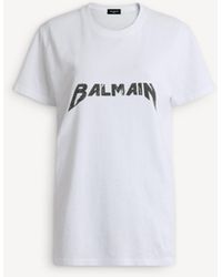 Balmain - T-Shirt With Band Print - Lyst