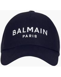 Balmain Cotton Cap With White Paris Logo in Beige (Natural) for Men - Lyst