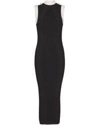 Balmain - Long Two-Tone Cable-Knit Dress - Lyst