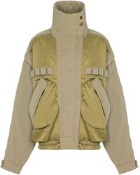 Balmain - Cotton And Twill Bomber Jacket - Lyst