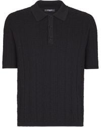 Balmain - Monogram Knit Polo Shirt - Lyst