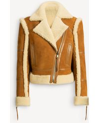 Balmain - Shearling Biker Jacket - Lyst