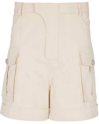 Balmain - Cotton Cargo Bermuda Shorts - Lyst
