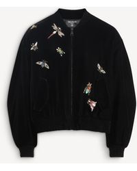 Balmain - Embroidered Velvet Insect Bomber Jacket - Lyst