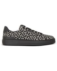 Balmain - Monogram Jacquard B-Court Trainers - Lyst