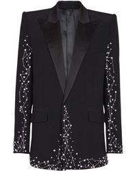Balmain - 1-Button Jacket With Constellation Embroidery - Lyst
