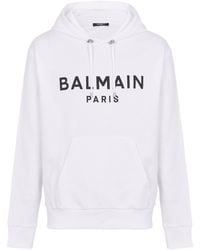 Balmain - Luxury French Terry Logo Hoodie - Lyst