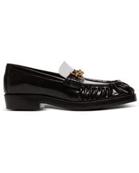 Balmain - Sync Glazed Leather Loafers - Lyst