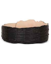 Balmain - Wide Crocodile-Print Leather Belt - Lyst