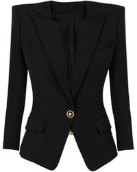 Balmain - Grain De Poudre 1-Button Jacket - Lyst
