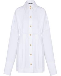 Balmain - Poplin Shirt Dress - Lyst