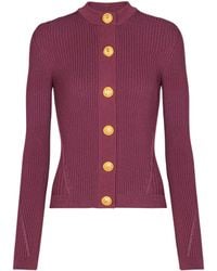 Balmain - Fine Knit Cardigan With Buttons - Lyst