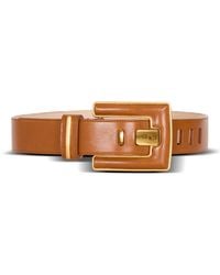 Balmain - Anthem Calfskin Leather Belt - Lyst