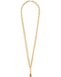 Balmain - Sync Golden Brass Long Necklace - Lyst