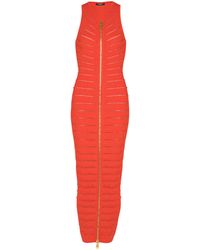Balmain - Long Sleeveless Dress - Lyst